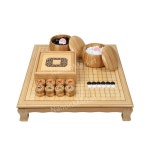 대나무바둑판세트 장기판 양면사용 바둑알 장기알 케이스 세트 5cm 바둑판+바둑알+장기알 : 나논마켓