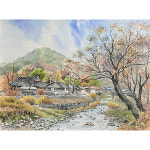 시골 풍경 인테리어 그림 액자 오리지널 수채화 : 김수린수채화