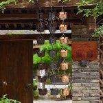 중국식 자동 빗사슬 배수 사슬 천구 하수 빗물 별장 민박 처마 성화 에이징 레인 체인 1m 5 꽃 : 오피니