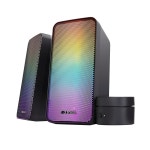 신뢰할 수 게이밍 GXT 611 웨즈 2.0 PC 스피커, RGB LED , 12W 6W RMS , 3.5mm AUX 잭, USB 사운드 시스템, 스테레오 컴퓨팅 : 시구왕임