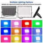RGB LED 투광 반사판, 야외 조명, 휴대용 작업 방수 다채로운 : 우신사스토어