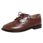 여성 로퍼 신발 용 작은 가죽 영국 스타일 브로그 레이스 업 플랫 소프트 솔 하이엔드 : 라이마르