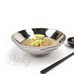 LU 스텐 이중물결 V면기 라면기 분식집그릇 칼국수그릇 : 럭키인터내셔널