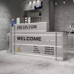 이너 카운터 인더스트리얼 철제 계산대 카페 바 식당 헬스장 당구장 안내데스크 메인바 200코너100 : De.mure