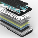 큐센 DT35 89 ABS 풀윤활 가스켓 유무선 기계식 키보드 블랙, 민트축 V1 : Next CC