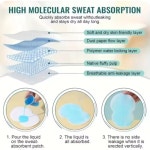 겨드랑이 땀 흡수 패드 밀림 방지 스티커 부착형 10pcs (A0317) : 용천삼리