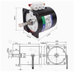 영구 자기 동기화 모터 센터 샤프 호환트 AC 220V 110V 14W 60KTYZ 8MM 25 5 15 : 플랜소셜