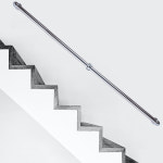 복도 핸드레일 계단손잡이 스텐32파이 2M 단구2 양구1 장애인 벽부형 난간손잡이 안전바 : 킹철물