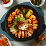 온흘 바로먹는 한우 낙곱새전골 캠핑밀키트 요리간편식 850g : 온흘