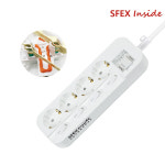 국산 안전 자동소화 멀티탭 개별 과부하차단 4구 1.5m 접지 전기 멀티 콘센트 연장선 : 현대멀티탭스토어