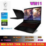 MSI GF63 11UC I5 GTX3050 갓성비 배그용 게이밍 노트북 윈도우11 설치 : 지오컴