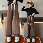 여아 기모 팬츠 겨울 하이웨스트 와이드 팬츠 rMB3 : 유한회사 럭키키트레이딩