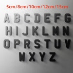 3D 영문 문자 플레이트 벽 스티커, 방 장식, 블랙 아크릴 알파벳 집 번호 숫자 로고, 문짝 아트, 26 : 19난쟁이