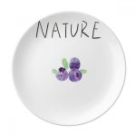 블루베리 과일 수채화 일러스트 패턴 접시 장식 도자기, 샐버 식기, 저녁 식사 장식, 세라믹 : 18난쟁이