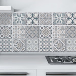 뷔이위이 데코타일 인테리어 접착식 주방 싱크대 타일시트지 10P : 뷔이위이