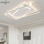 원격 밝기 조절 밝은 원형 사각형 홈 LED 샹들리에, 거실 식당 침실 홀 램프, 실내 조명, 신제품 : 모리신사