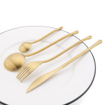 16 매트 블랙 식기 세트 304 스테인레스 스틸 포크 스푼 디너 서양 주방 Flatware : 린진마켓