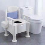 간이 화장실 실내 이동식 어르신 요강 대소변기 좌변기 블루(객실용) : 온세계구매대행