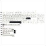 키캡 일본어 기계식 PBT CHERRY 키보드    흑백 폭풍 소형 세트 128키 : 오초몰스토어