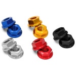 디알씨(DRC) 알루미늄 플랜지너트 M64개입 티타늄 컬러 다트프릭 DIRTFREAK F7825 (구 품번 D58-53-4 Black 4pcs : 가민무역