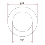 더트프레이크 F7821 알루미늄 개스킷 와셔 M05 08 인치14 21 mm 50 : 가민무역