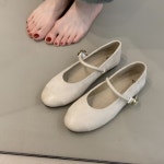 인디핫핑크 발편한 단화 패션 플랫 : 인디핫핑크