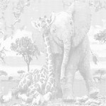 원컬러 도트 페인팅 동물 WD-j0163 ~ 0176 cm, 40x50cm : 세컨드그린