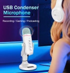 Haomuren k66s-c WHITE 화이트 스탠딩 게임용 USB 컴퓨터 콘덴서 마이크 zealsound : 바나디스 스튜디오