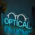 XM 벽 장식용 광학 네온 사인, LED 조명 상점 검안사, 눈 비즈니스 간판 : 교토신사