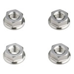 디알씨(DRC) 알루미늄 플랜지너트 M64개입 티타늄 컬러 다트프릭 DIRTFREAK F7825 (구 품번 D58-53-4 Black 4pcs : 가민무역