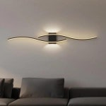 모던 미니멀리스트 스트립 LED 벽 램프, 광택 조명, 침실 침대 옆 거실 그릴 TV 소파 로비 배경 장식 : 교토신사