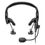 블루투스 연결이 보스 프로플라이트 시리즈 2 항공 헤드셋, 듀얼 플러그 케이블, 블랙 Black One Size Professional : 시구왕마