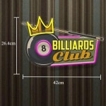 당구 공 네온 사인 풀 룸 장식, LED 조명 벽 클럽 게임 선물 크기 42x26.4 cm : 교토신사