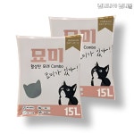 묘미 고양이 벤토나이트 활성탄모래15Lx2개 : 닌니니야 닌니몰