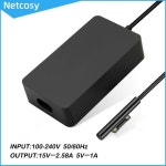 44W 15V 2.58A 전원 공급 장치 AC 어댑터 충전기 Microsoft Surface Pro 3/4/5/6/7 표면 랩톱 용 3/2/1 표면 이동/책 용 : 센트럴웨이
