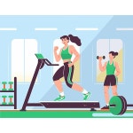 헬스 트레이닝 보디빌딩 휘트니스 런닝 근력 운동 역기 바디 스포츠 센터 파르텔 벽지 시트지 롤스크린 : 으뜸데코