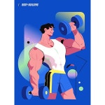 헬스 트레이닝 보디빌딩 휘트니스 런닝 근력 운동 역기 바디 스포츠 센터 파르텔 벽지 시트지 롤스크린 : 으뜸데코