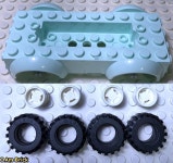 레고 자동차 바퀴 Vehicle, Base 5 x 10 x 2 1/2 11650 Tire 6015 Wheel 6014 Aqua : 아이엠브릭
