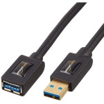 Basics 2팩 USB-A 3.0 확장 케이블, 4.8Gbps 고속, 남성에서 여성까지 금도금 커넥터, 3피트, 검은색 9.8 Feet 1-Pack : 시구왕마