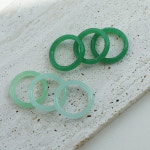 슬림 옥 반지 연옥 청옥 원석 쌍가락지 한복 혼주 데일리 가락지 : 코코블링주얼리