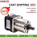 HANPOSE 3D 프린터용  기어 18 도 2 상 17HS2408SPG518 371 압출기 스텝퍼 모터 NE7 옵션 : 플랜소셜