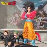 모델 더블 손오공 그림 32CM PVC 동상 장식 컬렉션 헤드 SSJ4 PLANB 선물 인형 JT 사이어인 슈퍼 : 윤지씨