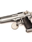 데저트이글 12.05 모형 권총 1세트 버스트 소프트 글록 M1911 Desert 표준 [스크럽실버]기본형+6발 일체형 : 가나뽀