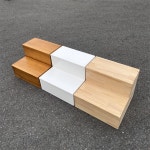 원목 계단 2단 가정용 나무판자 스텝 발판 간이 목재 발받침대 스툴 : 최성실