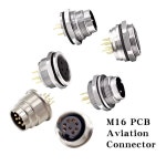 5/10/100 세트 M16 커넥터 IP67/68 등급 3 4 5 6 7 8 12 14핀 곡선/직선 패널 장착 잭 소켓 PCB용 18MM : 신우유통29