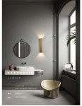 LED 벽 Sconces 비품 램프 Modern12W/18W 아래로 실내 조명 거실 복도 NR 328 12W Brushed Black Warm White 2700-3500K : 분당플렉스26