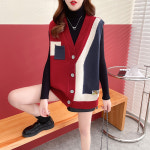 NZZMJ048 빅 사이즈 봄가을 오버핏 뷔스티에 니트조끼 : 뉴스텔무역