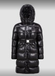 [MONCLER 몽클레르] Bellevue 여성 블랙 벨뷰 후드 슬림핏 롱 다운 패딩 : 이코스코리아