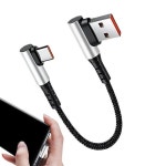 USB C타입 케이블 직각 데이터 PC용 고속 충전 코드  90 도 6A : 천마산인터네셔널