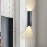 LED 벽 Sconces 비품 램프 Modern12W/18W 아래로 실내 조명 거실 복도 NR 328 12W Brushed Black Warm White 2700-3500K : 분당플렉스26